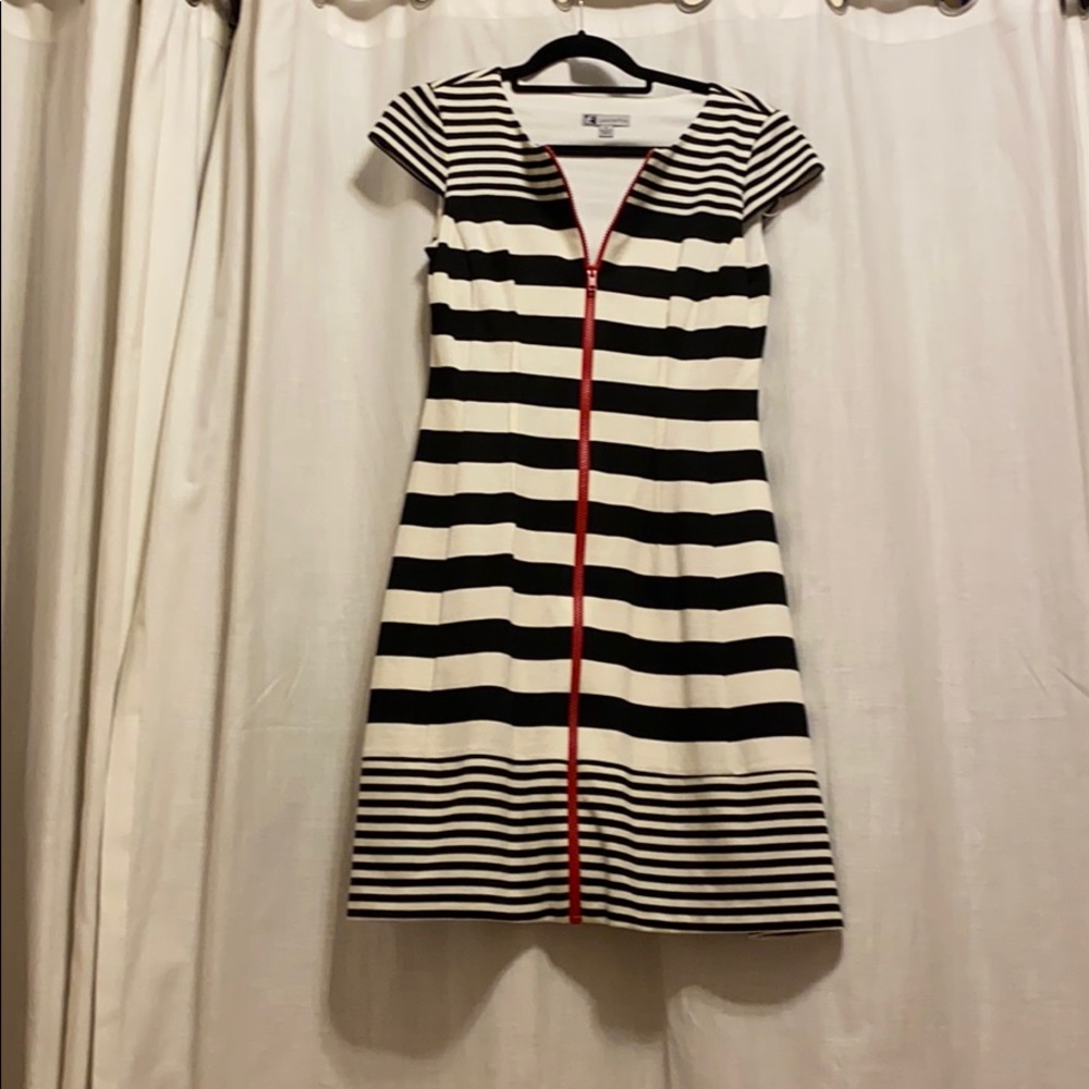 Black and white stripped dress